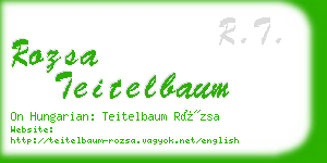 rozsa teitelbaum business card